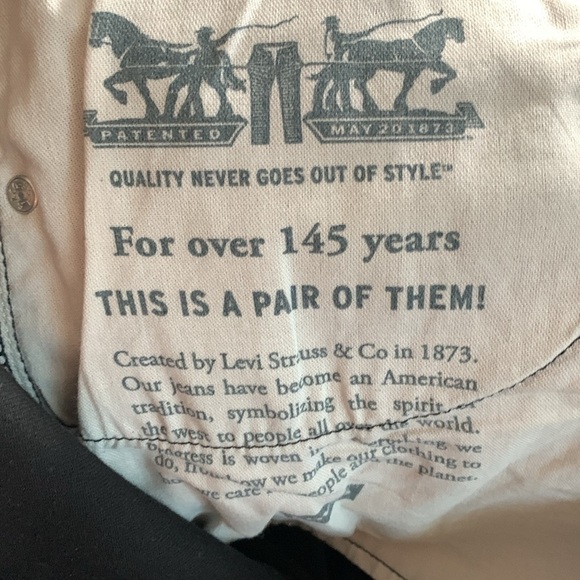 Levi’s  512 Black Tapered Slim Stretch Jeans size 38 - Picture 9 of 12